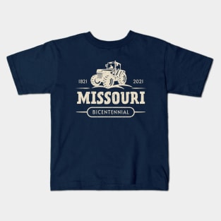 Missouri Bicentennial 1821-2021 200th Anniversary Tractor Kids T-Shirt